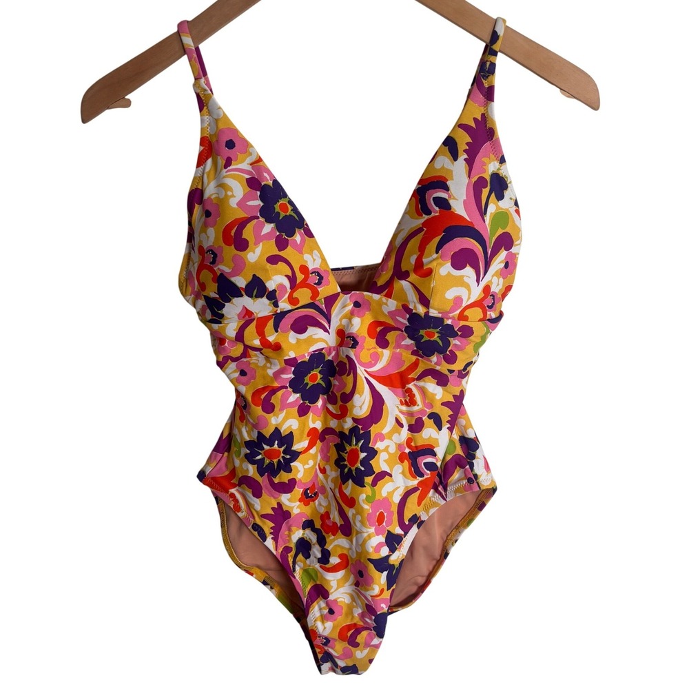J. Crew Womens Swimsuit Sz 4 One Piece Floral